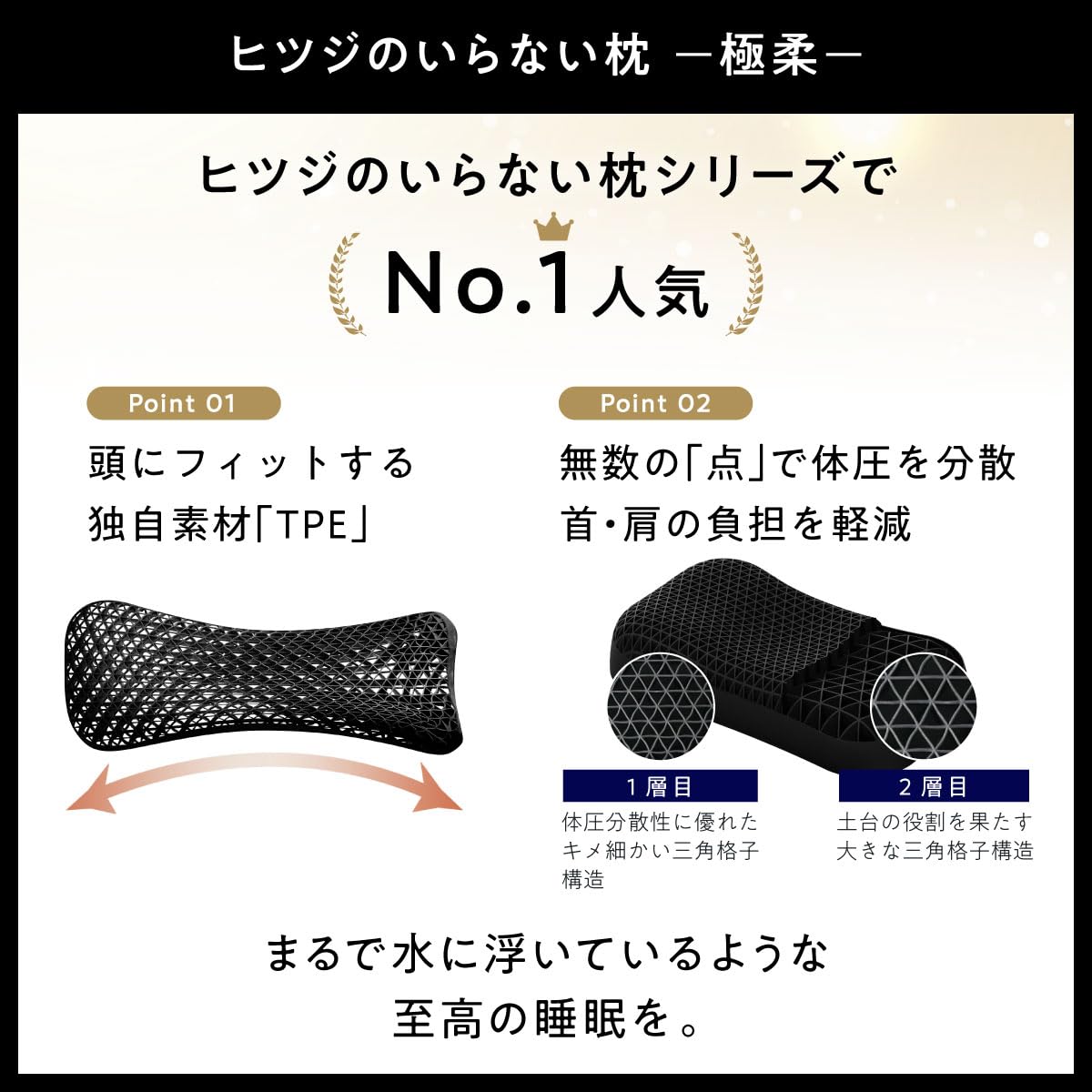 Amazon｜ヒツジのいらない枕 テンセル枕カバー付 まくら 低反発 高反発